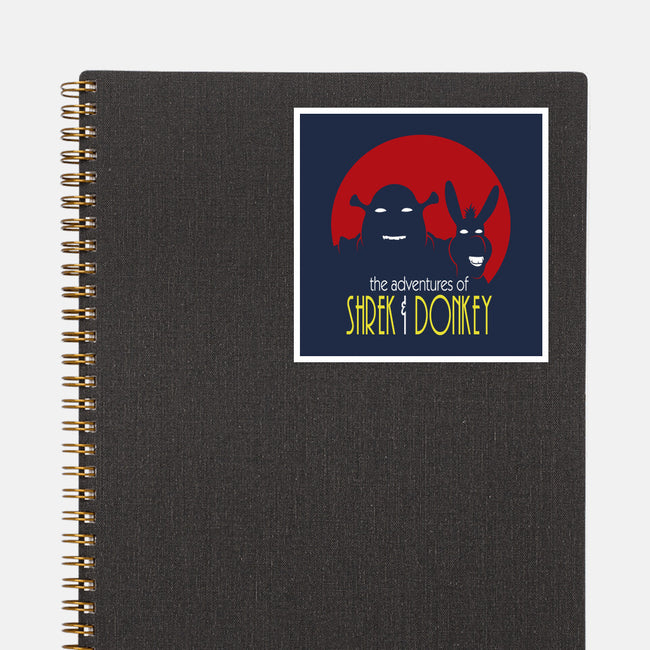 Adventures Of Shrek And Donkey-None-Glossy-Sticker-jasesa