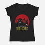 Adventures Of Shrek And Donkey-Womens-V-Neck-Tee-jasesa
