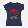 Adventures Of Shrek And Donkey-Womens-V-Neck-Tee-jasesa
