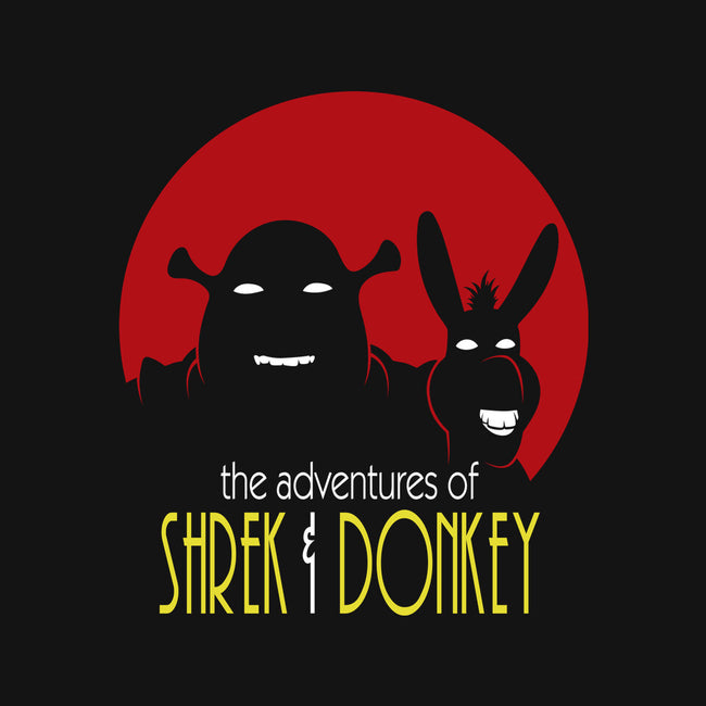 Adventures Of Shrek And Donkey-Mens-Heavyweight-Tee-jasesa