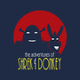 Adventures Of Shrek And Donkey-Womens-Fitted-Tee-jasesa