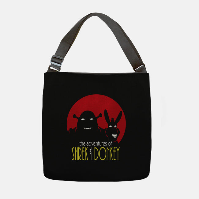 Adventures Of Shrek And Donkey-None-Adjustable Tote-Bag-jasesa