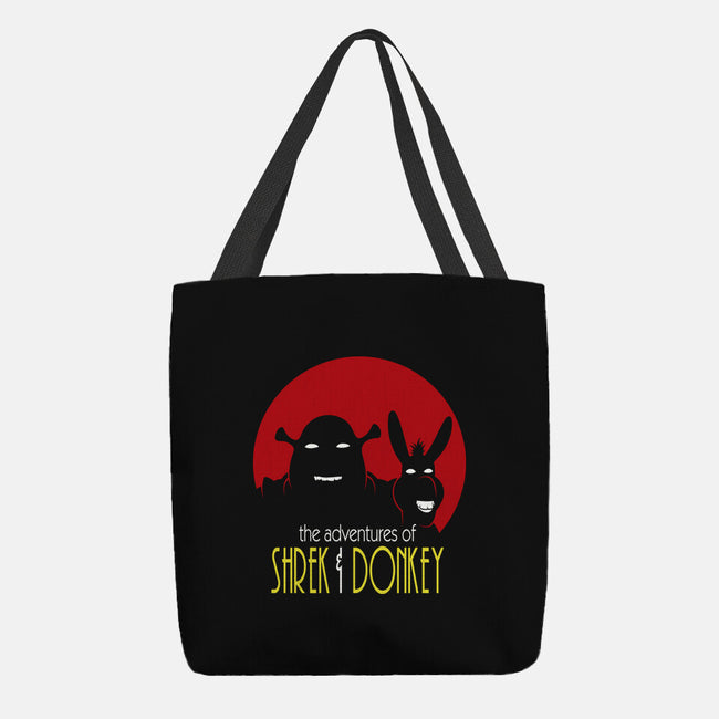 Adventures Of Shrek And Donkey-None-Basic Tote-Bag-jasesa