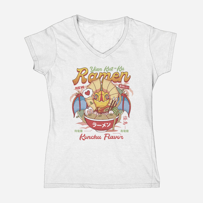 Yian Kut Ku Ramen-Womens-V-Neck-Tee-LAGELANTEE