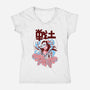Samurai Secret-Womens-V-Neck-Tee-yumie