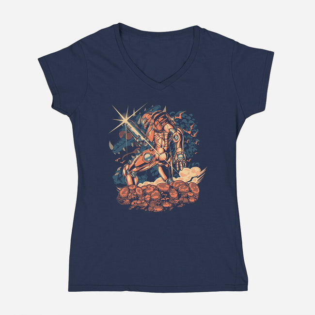 One Target At A Time-Womens-V-Neck-Tee-Estudio Horta