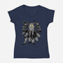 Sakamoto Vs Everybody-Womens-V-Neck-Tee-spoilerinc
