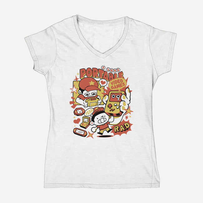 Portables-Womens-V-Neck-Tee-ilustrata