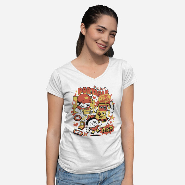 Portables-Womens-V-Neck-Tee-ilustrata