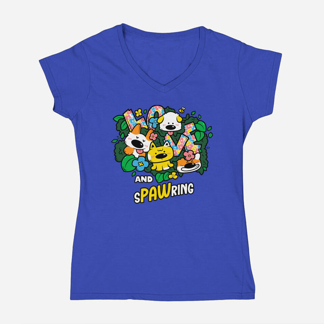 Love And Spawring-Womens-V-Neck-Tee-krisren28