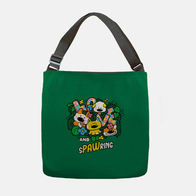 Love And Spawring-None-Adjustable Tote-Bag-krisren28
