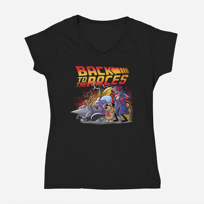 Back To The Races-Womens-V-Neck-Tee-zascanauta