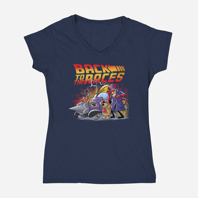 Back To The Races-Womens-V-Neck-Tee-zascanauta
