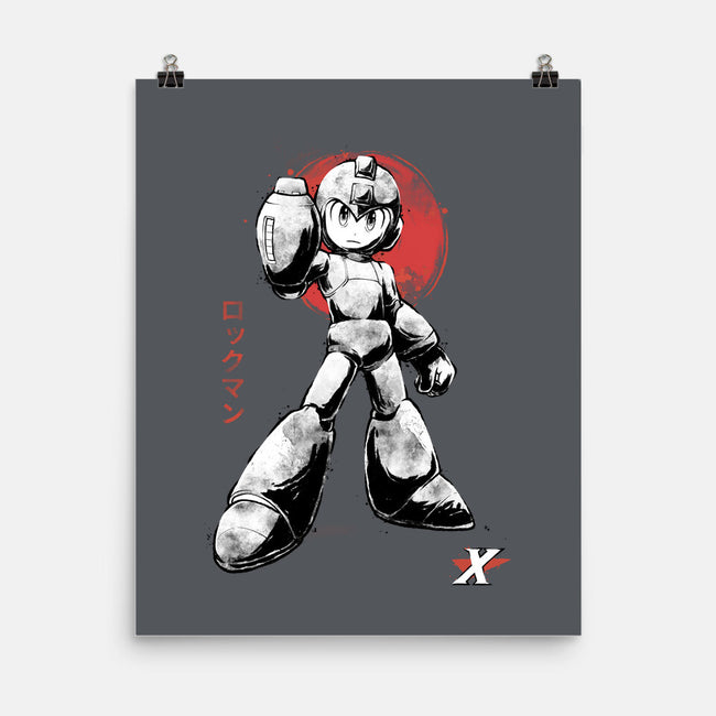 Mega Kid Sumi-e-None-Matte-Poster-Astrobot Invention