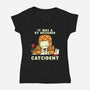 Catcident-Womens-V-Neck-Tee-naomori