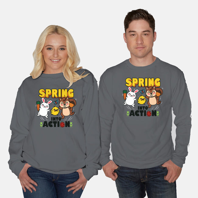 Spring Into Action-Unisex-Crew Neck-Sweatshirt-Boggs Nicolas
