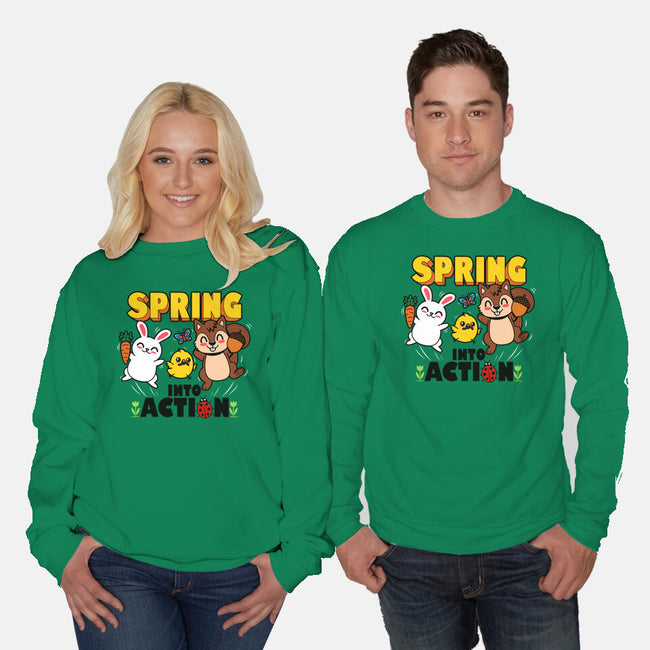 Spring Into Action-Unisex-Crew Neck-Sweatshirt-Boggs Nicolas
