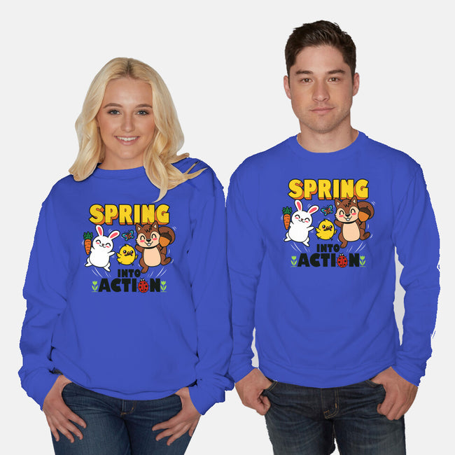 Spring Into Action-Unisex-Crew Neck-Sweatshirt-Boggs Nicolas