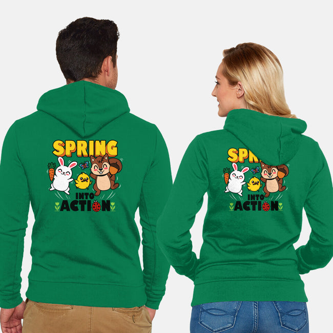 Spring Into Action-Unisex-Zip-Up-Sweatshirt-Boggs Nicolas