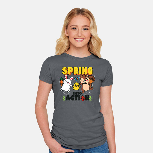 Spring Into Action-Womens-Fitted-Tee-Boggs Nicolas