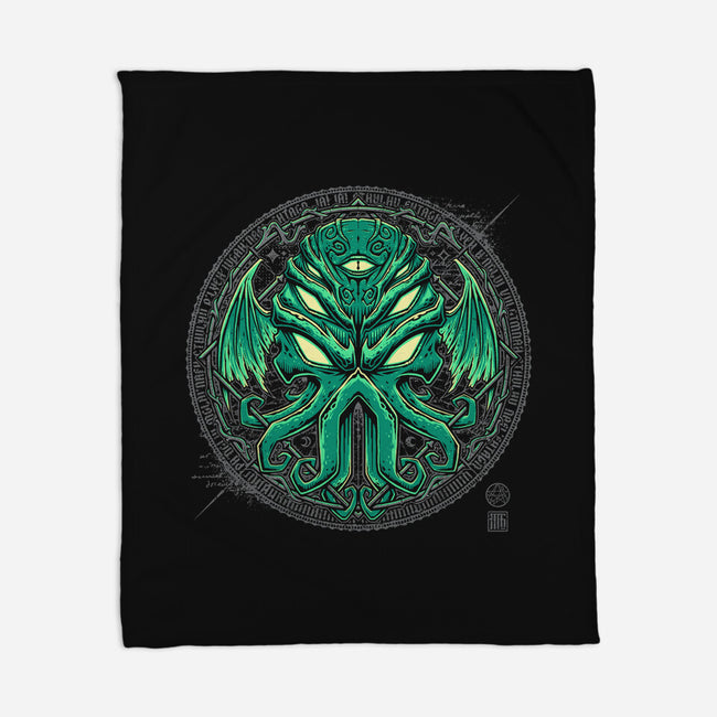 Great Cthulhu-None-Fleece-Blanket-StudioM6