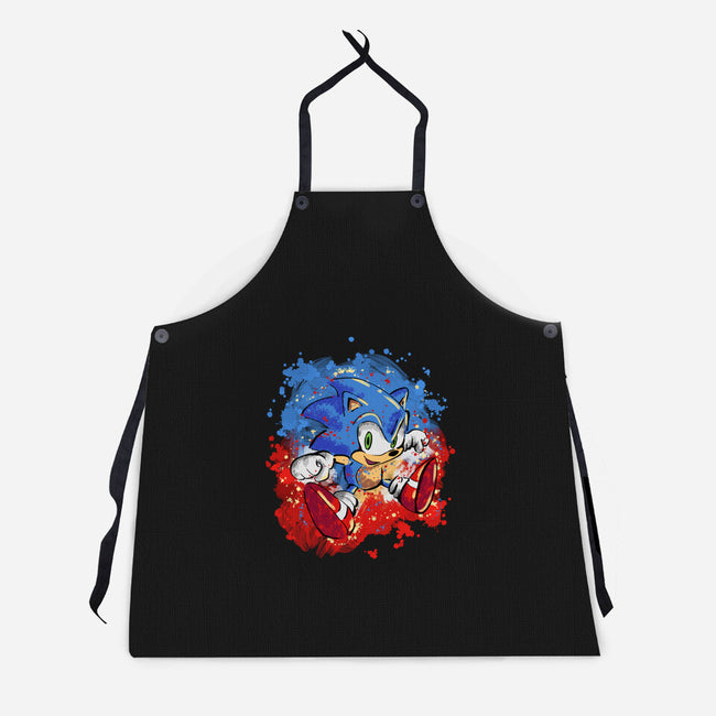 Hedgehog Paint-Unisex-Kitchen-Apron-nickzzarto