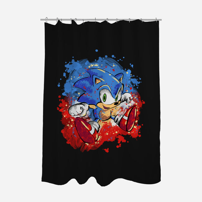 Hedgehog Paint-None-Polyester-Shower Curtain-nickzzarto