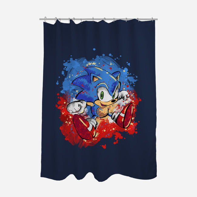 Hedgehog Paint-None-Polyester-Shower Curtain-nickzzarto