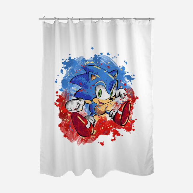 Hedgehog Paint-None-Polyester-Shower Curtain-nickzzarto