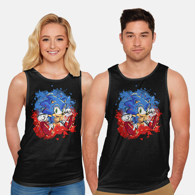 Hedgehog Paint-Unisex-Basic-Tank-nickzzarto