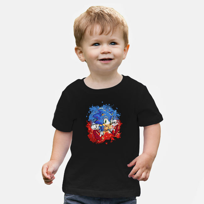 Hedgehog Paint-Baby-Basic-Tee-nickzzarto