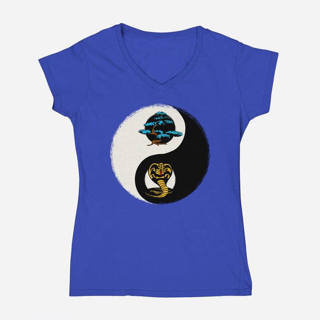 Balance Dojo-Womens-V-Neck-Tee-Melonseta