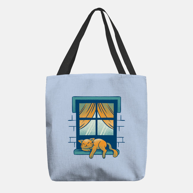 Relax On Window-None-Basic Tote-Bag-FunkVampire