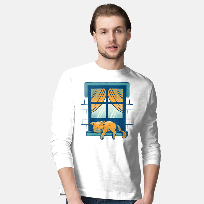Relax On Window-Mens-Long Sleeved-Tee-FunkVampire