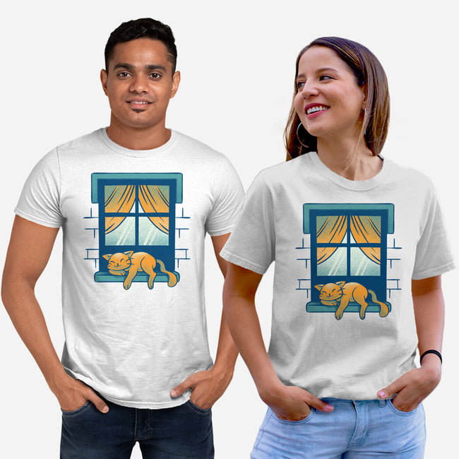 Relax On Window-Unisex-Basic-Tee-FunkVampire