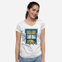 Relax On Window-Womens-V-Neck-Tee-FunkVampire