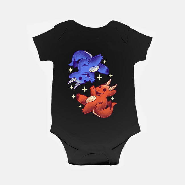 Fire And Water Dragons-Baby-Basic-Onesie-FunkVampire