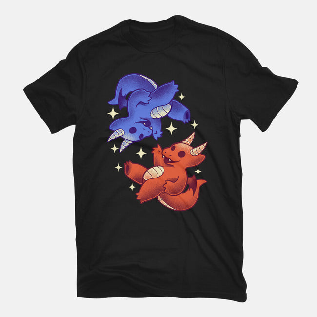 Fire And Water Dragons-Unisex-Basic-Tee-FunkVampire