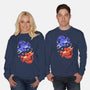 Fire And Water Dragons-Unisex-Crew Neck-Sweatshirt-FunkVampire