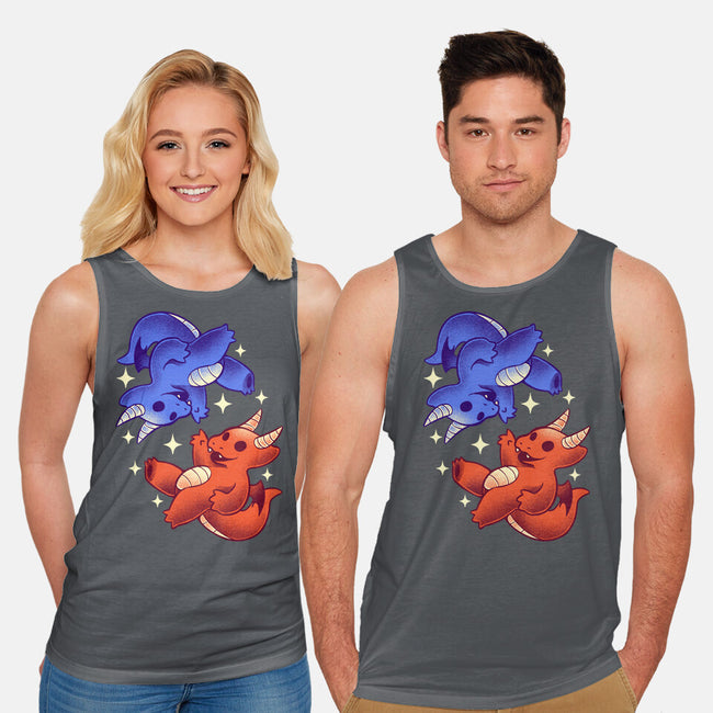 Fire And Water Dragons-Unisex-Basic-Tank-FunkVampire