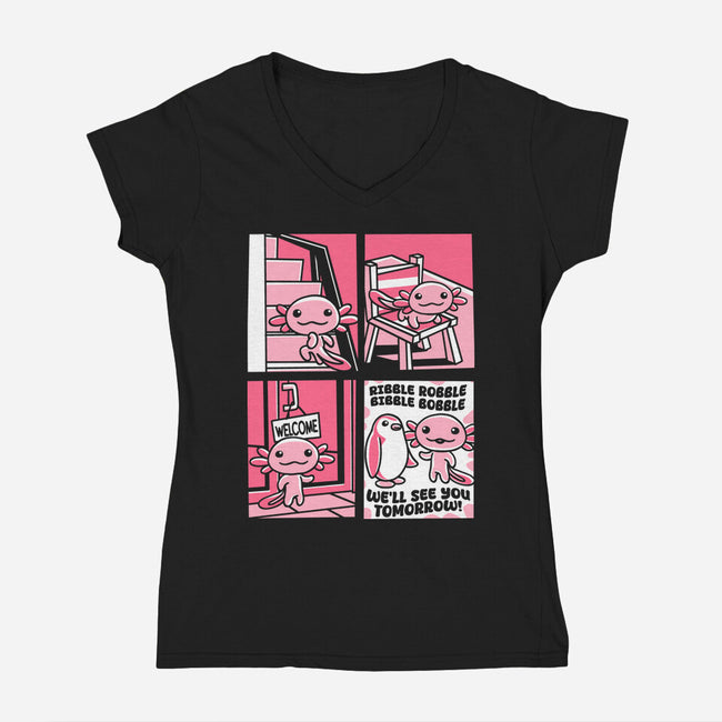 Ask An Axolotl-Womens-V-Neck-Tee-estudiofitas