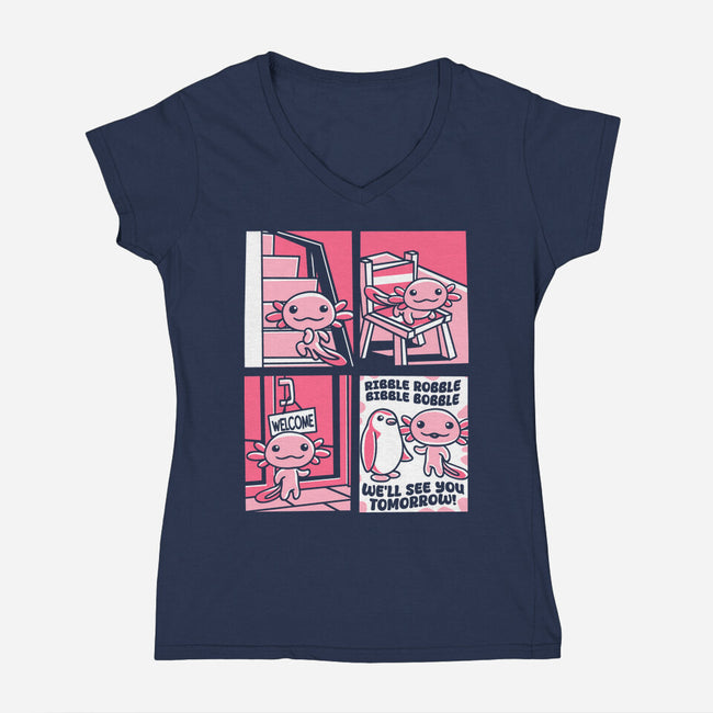 Ask An Axolotl-Womens-V-Neck-Tee-estudiofitas
