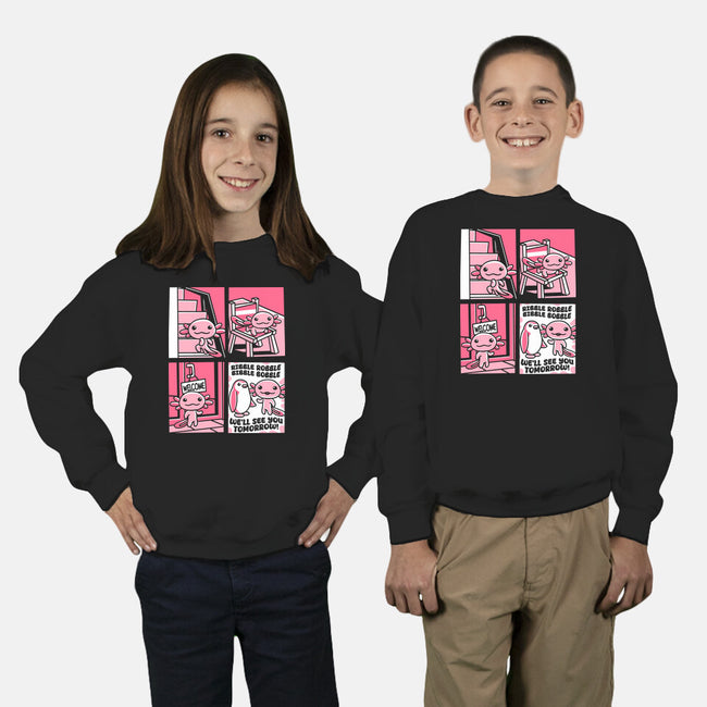 Ask An Axolotl-Youth-Crew Neck-Sweatshirt-estudiofitas