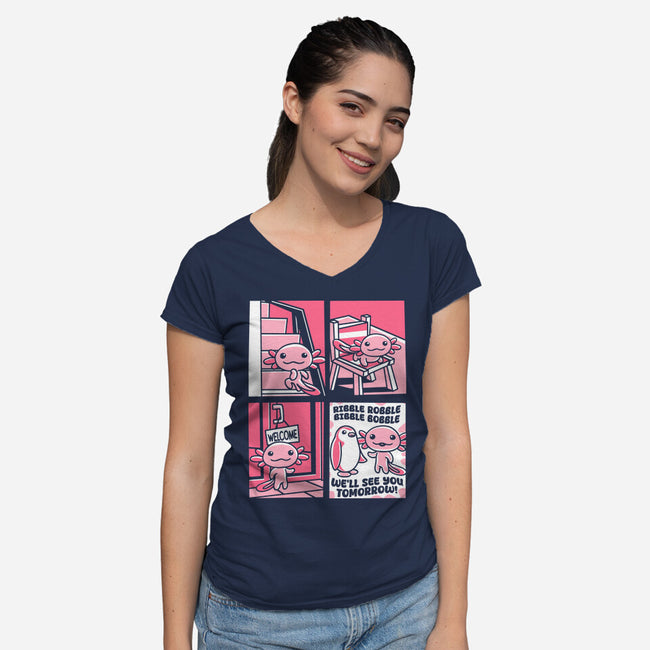 Ask An Axolotl-Womens-V-Neck-Tee-estudiofitas