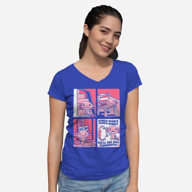 Ask An Axolotl-Womens-V-Neck-Tee-estudiofitas