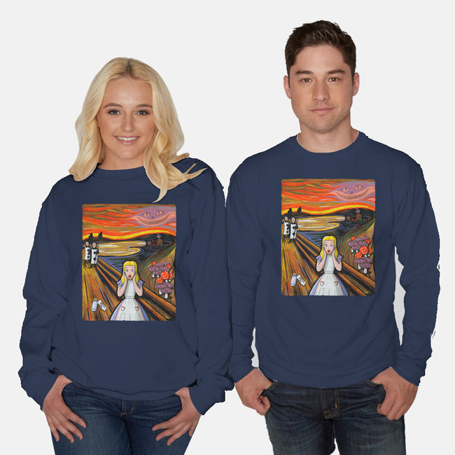 Alice In Screamland-Unisex-Crew Neck-Sweatshirt-NMdesign