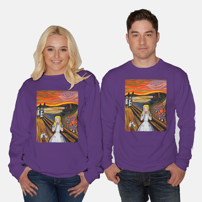 Alice In Screamland-Unisex-Crew Neck-Sweatshirt-NMdesign
