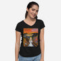Alice In Screamland-Womens-V-Neck-Tee-NMdesign