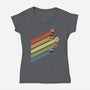 Retro Sesame-Womens-V-Neck-Tee-NMdesign