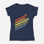 Retro Sesame-Womens-V-Neck-Tee-NMdesign